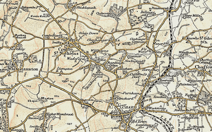 Old map of Willhayne in 1898-1899
