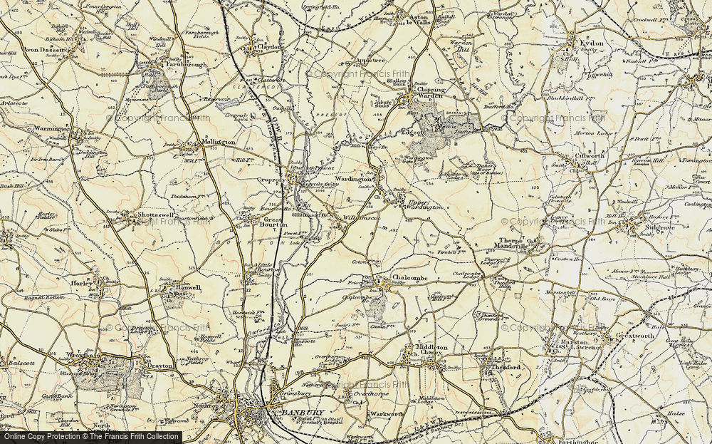 Old Map of Historic Map covering Williamscot Ho in 1898-1901