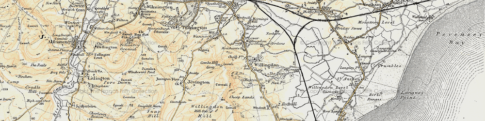 Old map of Willingdon in 1898
