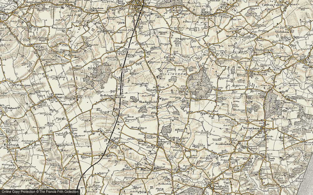 Old Map of Willingham, 1901-1902 in 1901-1902