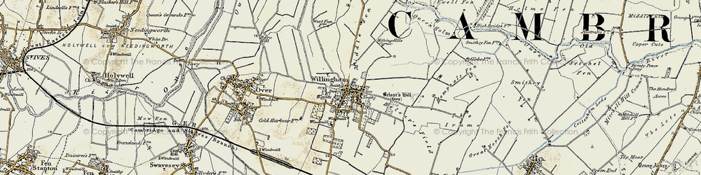 Old map of Willingham in 1901