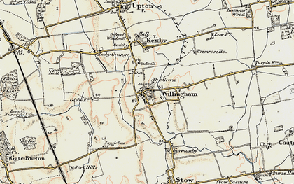 Old map of Willingham by Stow in 1902-1903