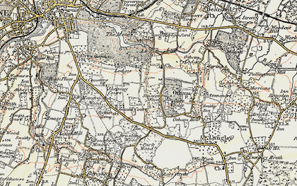 Old map of Willington in 1897-1898