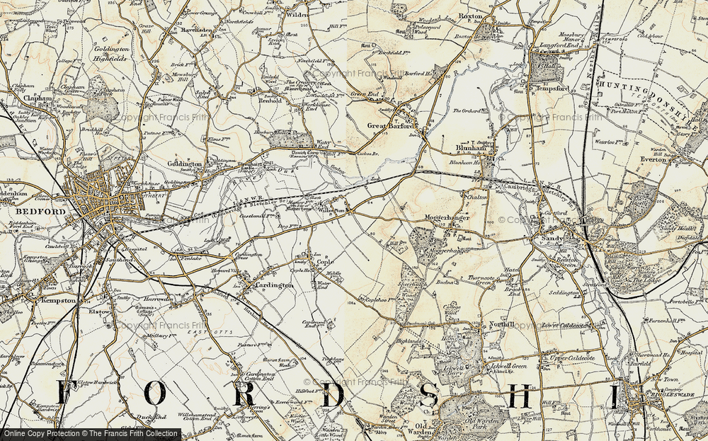 Old Map of Willington, 1898-1901 in 1898-1901