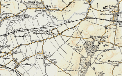 Old map of Willington in 1898-1901