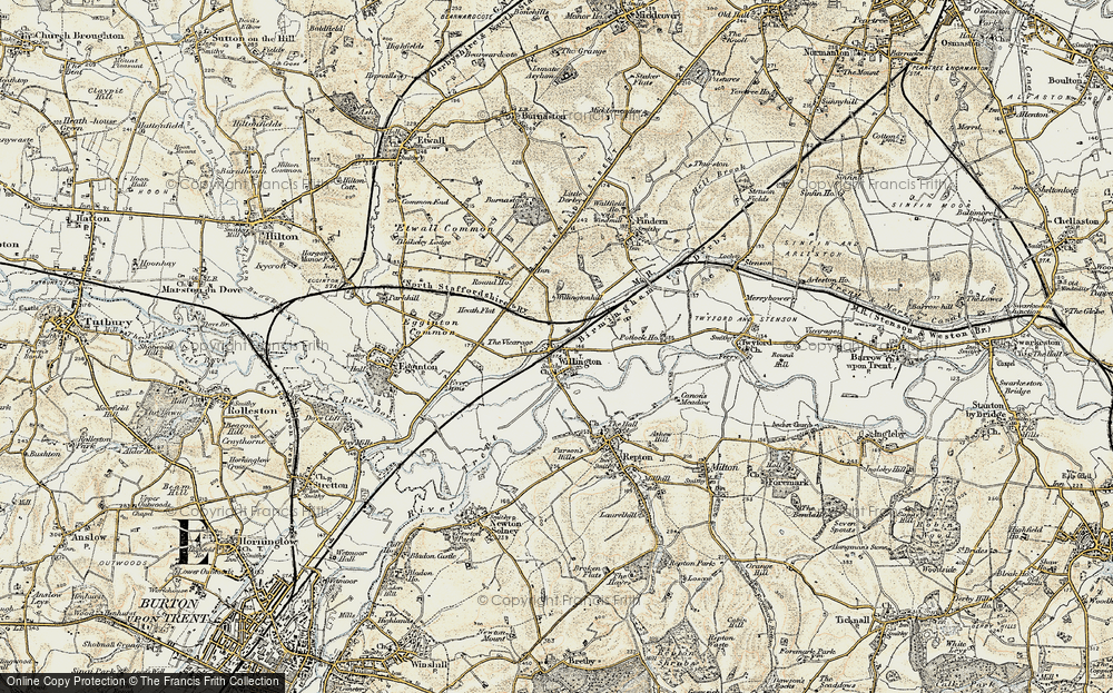 Old Map of Willington, 1902 in 1902