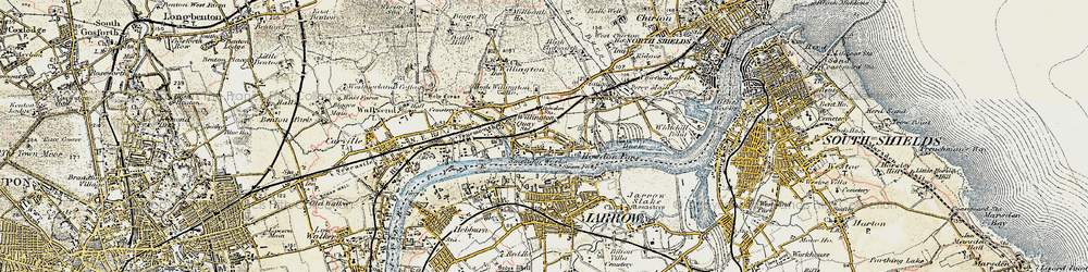 Old map of Willington Quay in 1901-1903