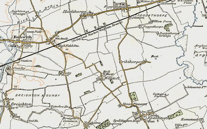 Old map of Willitoft in 1903