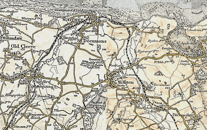 Old map of Williton in 1898-1900