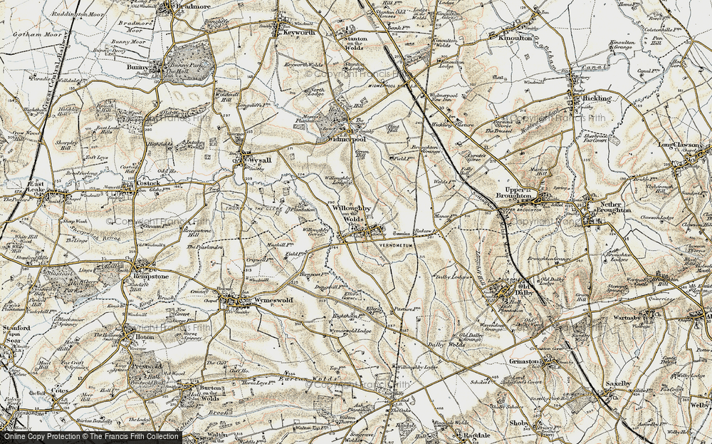 Old Map of Willoughby-on-the-Wolds, 1902-1903 in 1902-1903