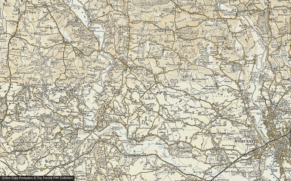 Old Map of Willow Green, 1899-1902 in 1899-1902