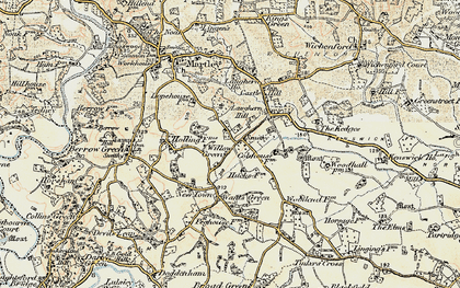 Old map of Willow Green in 1899-1902