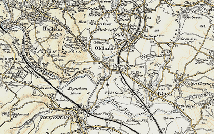 Old map of Bitton Hill in 1899