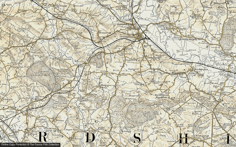 Old Map of Willslock, 1902 in 1902
