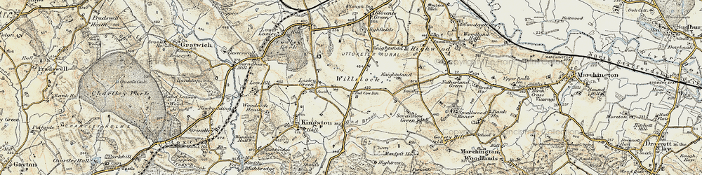 Old map of Willslock in 1902