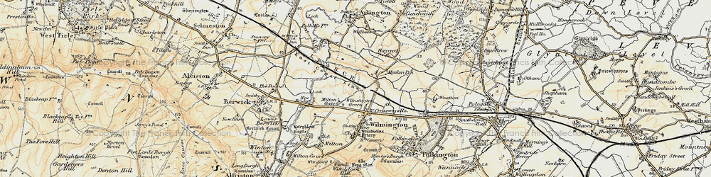 Old map of Wootton Manor in 1898