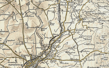 Old map of Wilminstone in 1899-1900