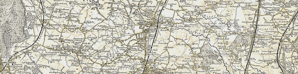 Old map of Wilmslow in 1902-1903