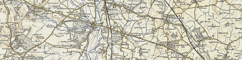 Old map of Wilnecote in 1901-1902