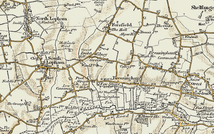 Old map of Wilney Green in 1901