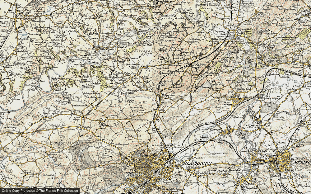 Old Map of Historic Map covering Isle of Man in 1903