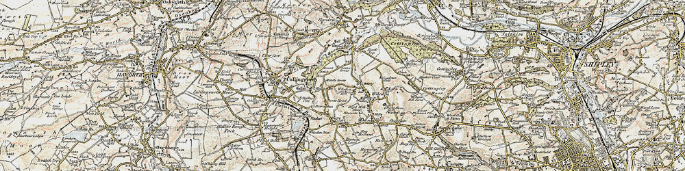 Old map of Wilsden Hill in 1903-1904