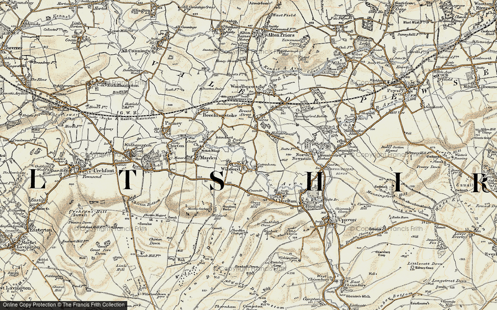 Old Map of Wilsford, 1898-1899 in 1898-1899