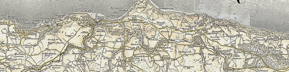 Old map of Wilsham in 1900