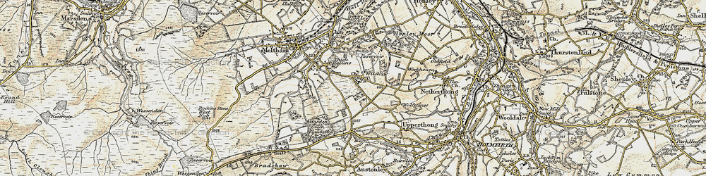 Old map of Wilshaw in 1903