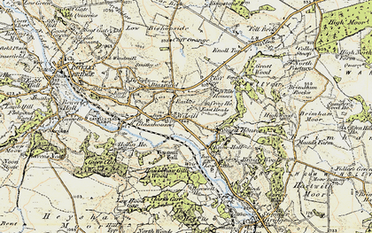 Old map of Wilsill in 1903-1904