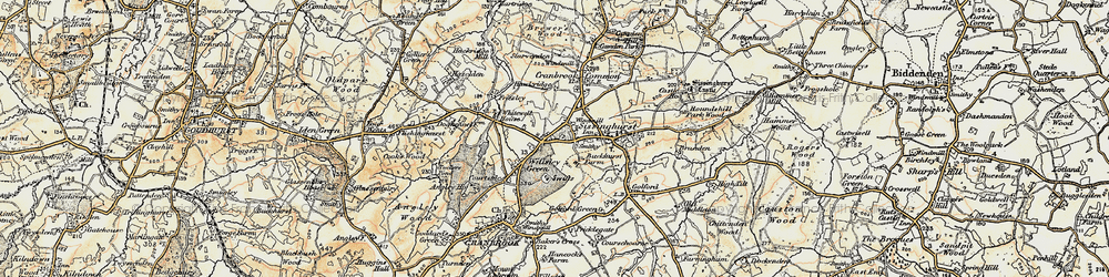Old map of Wilsley Pound in 1897-1898