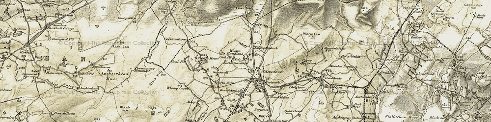 Old map of Wilsontown in 1904-1905