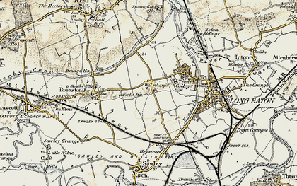 Old map of Wilsthorpe in 1902-1903