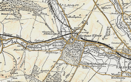 Old map of Wilton in 1897-1898
