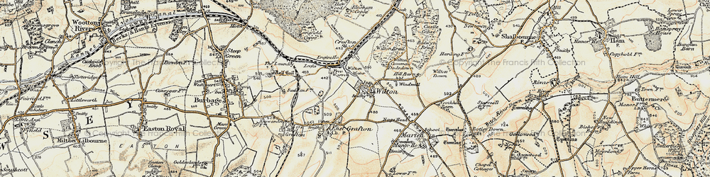 Old map of Wilton in 1897-1899