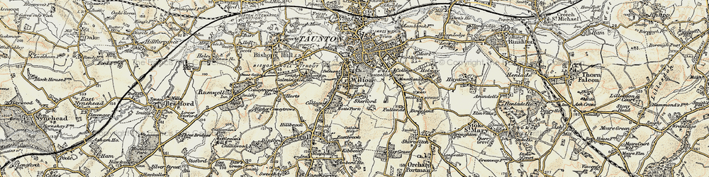 Old map of Wilton in 1898-1900