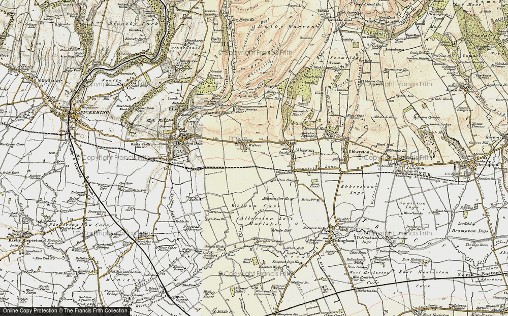 Old Map of Historic Map covering Wilton Carr in 1903-1904