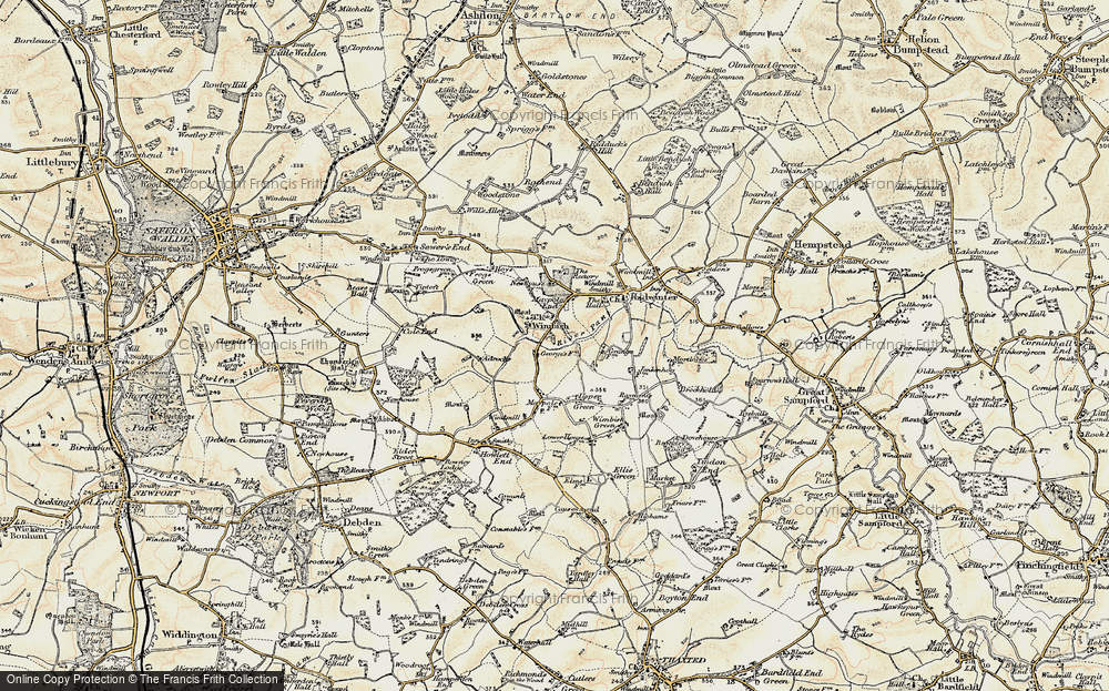 Old Map of Wimbish, 1898-1901 in 1898-1901