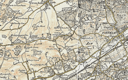 Old map of Wimble Hill in 1898-1909
