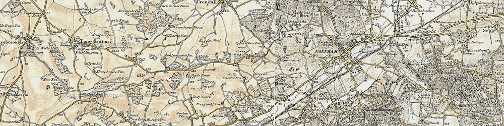 Old map of Wimble Hill in 1898-1909