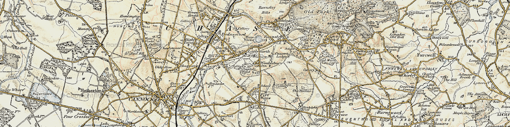 Old map of Wimblebury in 1902