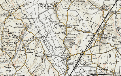 Old map of Wimbolds Trafford in 1902-1903