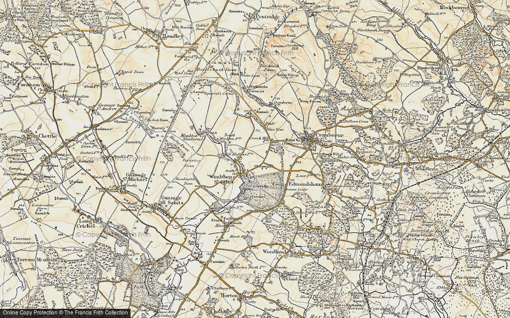 Old Map of Wimborne St Giles, 1897-1909 in 1897-1909