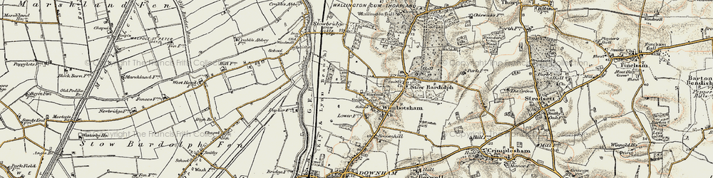 Old map of Wimbotsham in 1901-1902