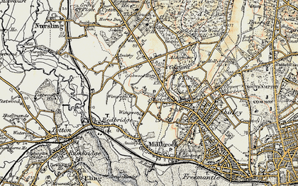 Old map of Wimpson in 1897-1909
