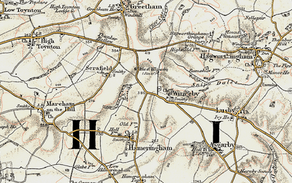 Old map of Winceby in 1902-1903