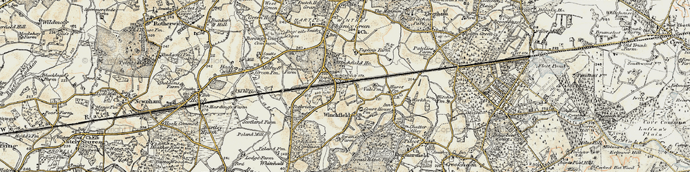 Old map of Winchfield in 1897-1909