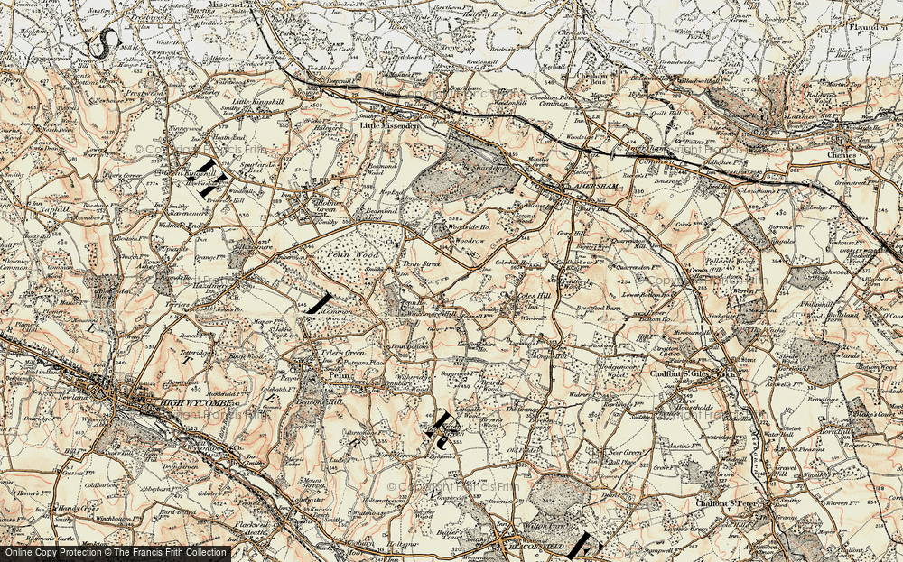 Old Map of Winchmore Hill, 1897-1898 in 1897-1898