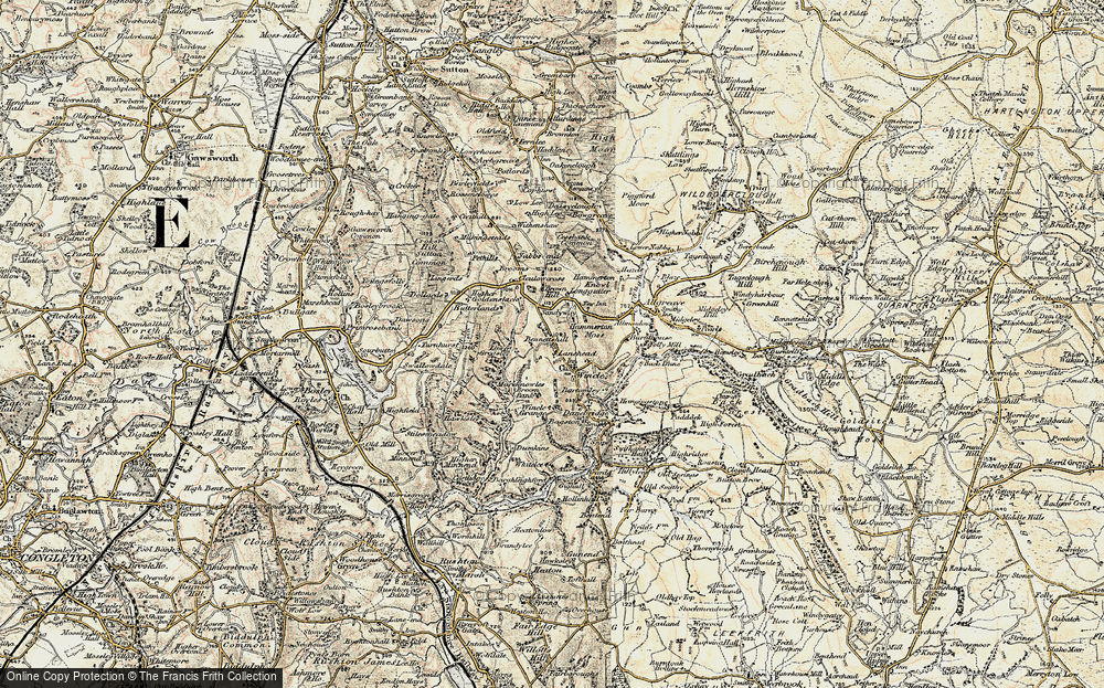 Old Map of Historic Map covering Bennettshill in 1902-1903