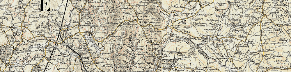 Old map of Bosley Minn in 1902-1903
